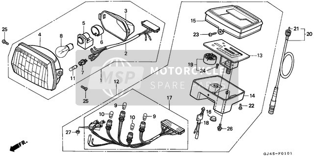 Phare/Compteur de vitesse (SH75P/DP/DS)